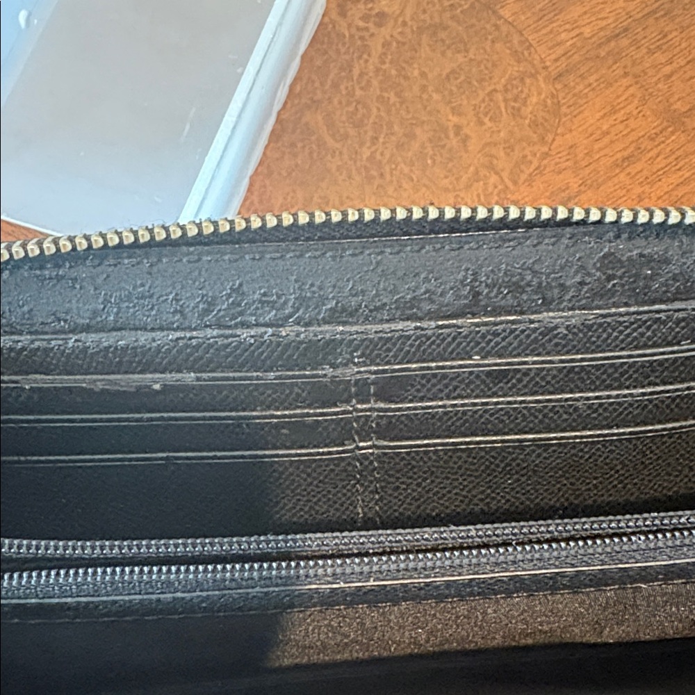 Coach long wallet  Zip-Around Wallet hot pink floral/white black orange coated c - Picture 12 of 16